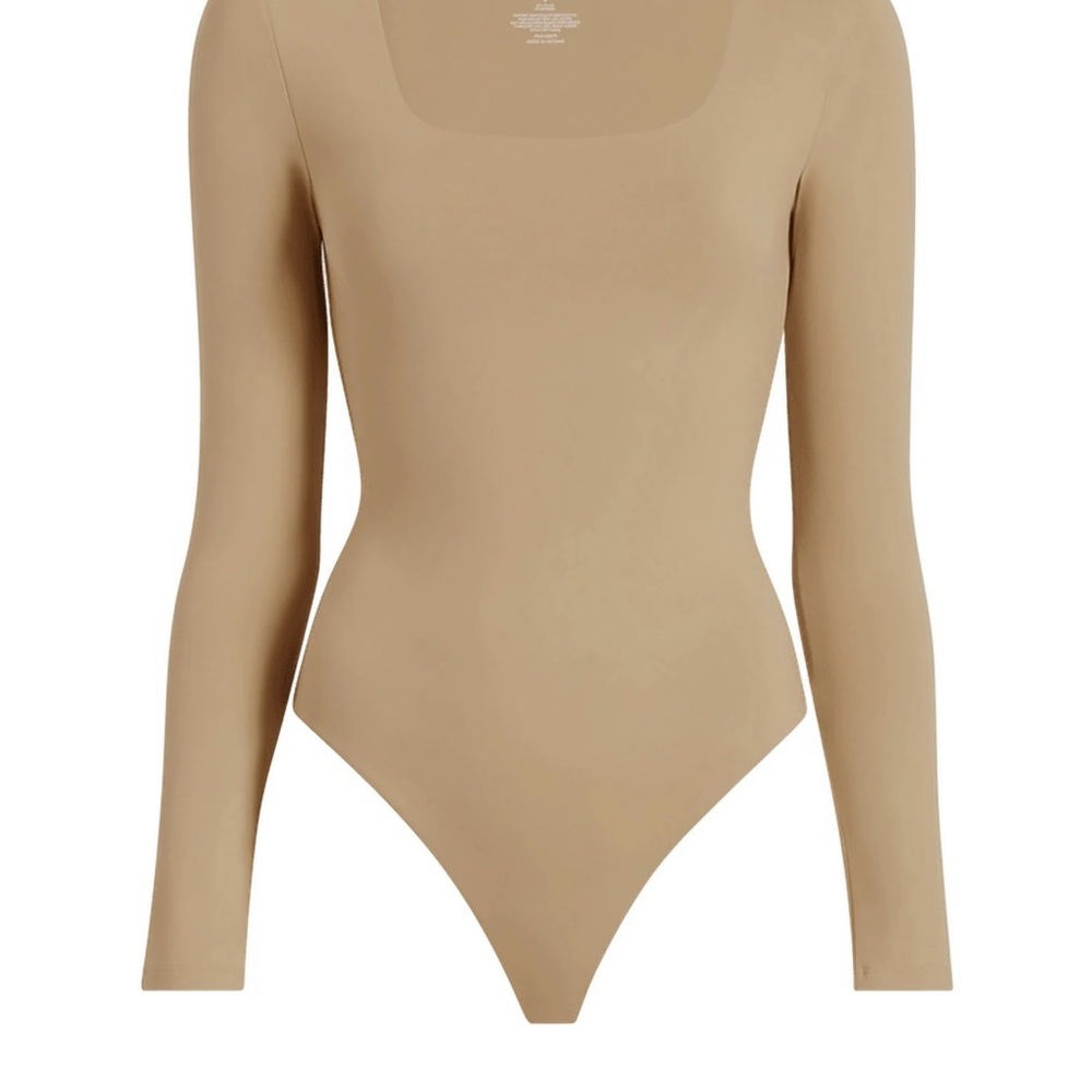 Oat Long Sleeve Square neck bodysuit